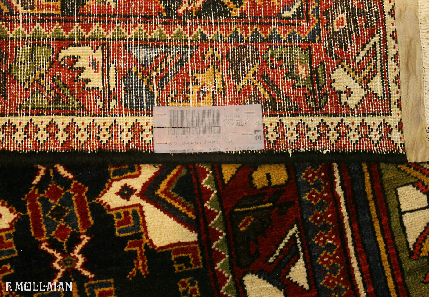 Tappeto Annodato a Mano Persiano Antico Bakhtiari n°:17884719